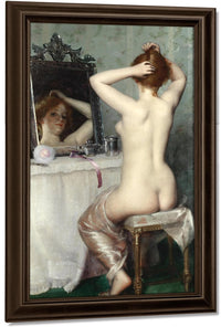 Putting Up Her Hair By Lucy Lee Robbins Fine Art Print