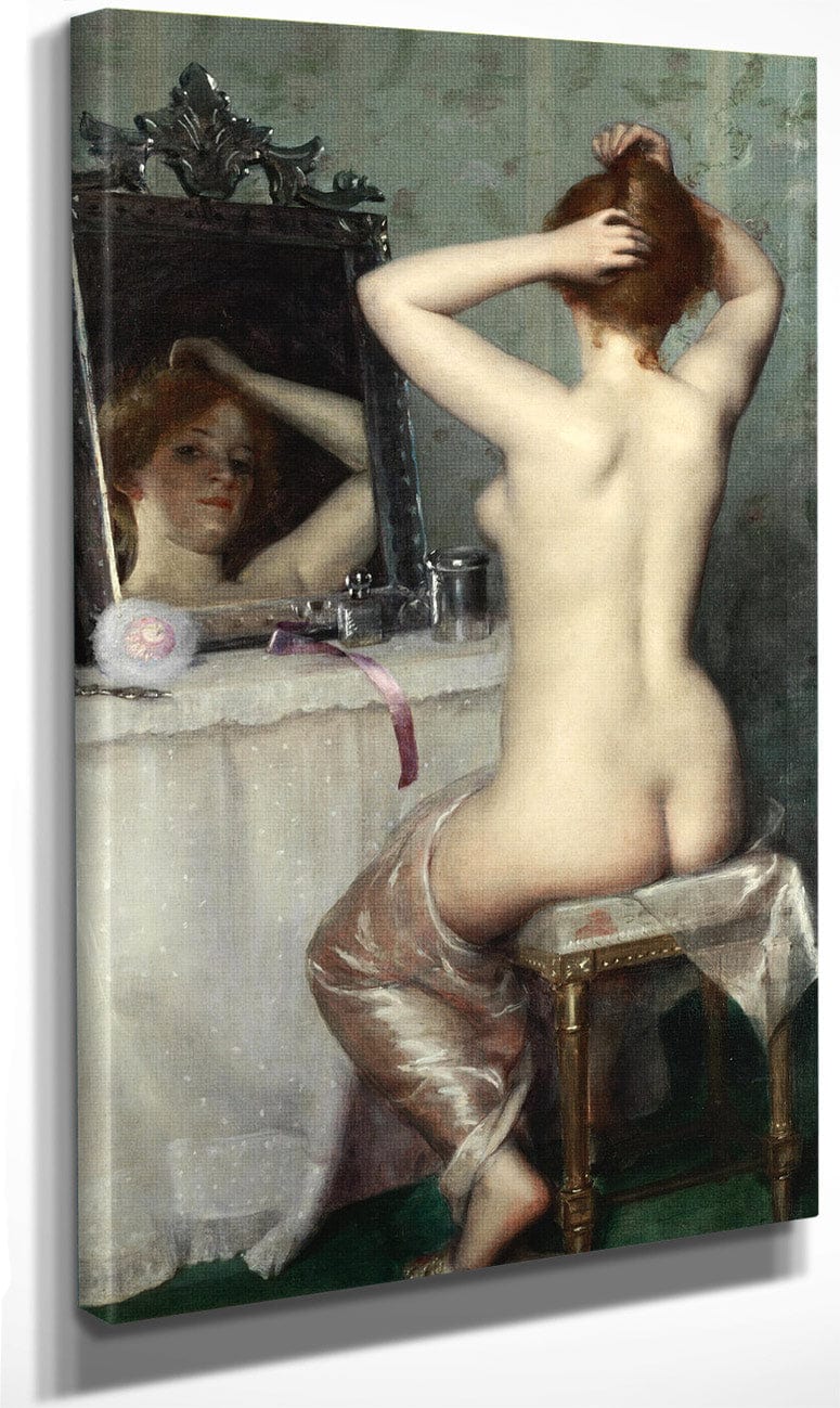 Putting Up Her Hair By Lucy Lee Robbins Fine Art Print