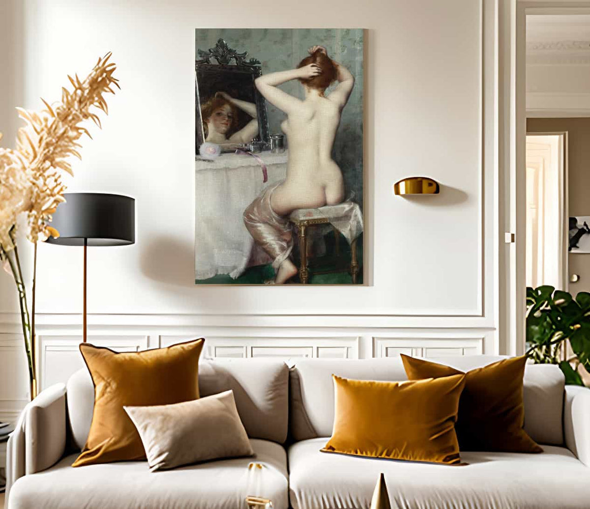 Putting Up Her Hair By Lucy Lee Robbins Fine Art Print