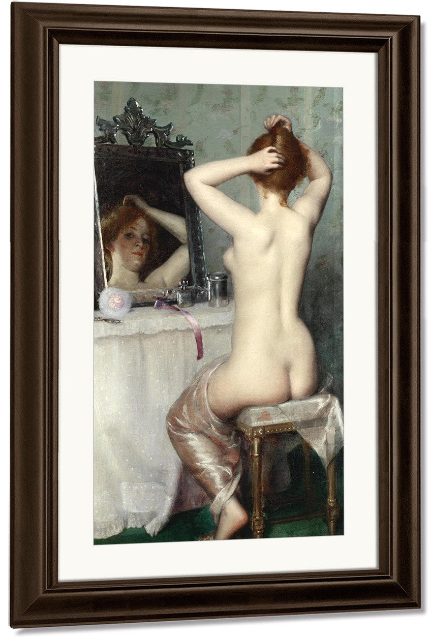 Putting Up Her Hair By Lucy Lee Robbins Fine Art Print