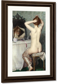 Putting Up Her Hair By Lucy Lee Robbins Fine Art Print