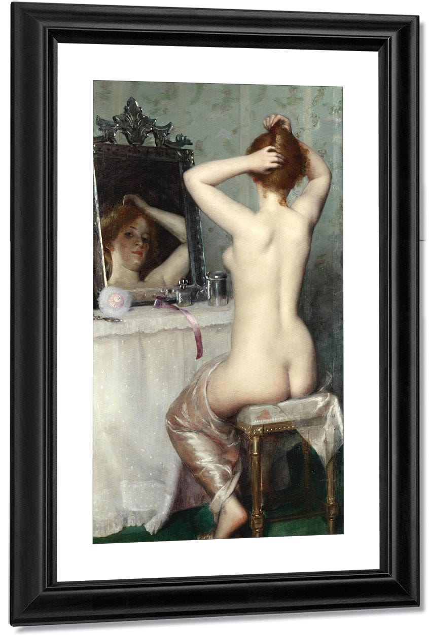 Putting Up Her Hair By Lucy Lee Robbins Fine Art Print