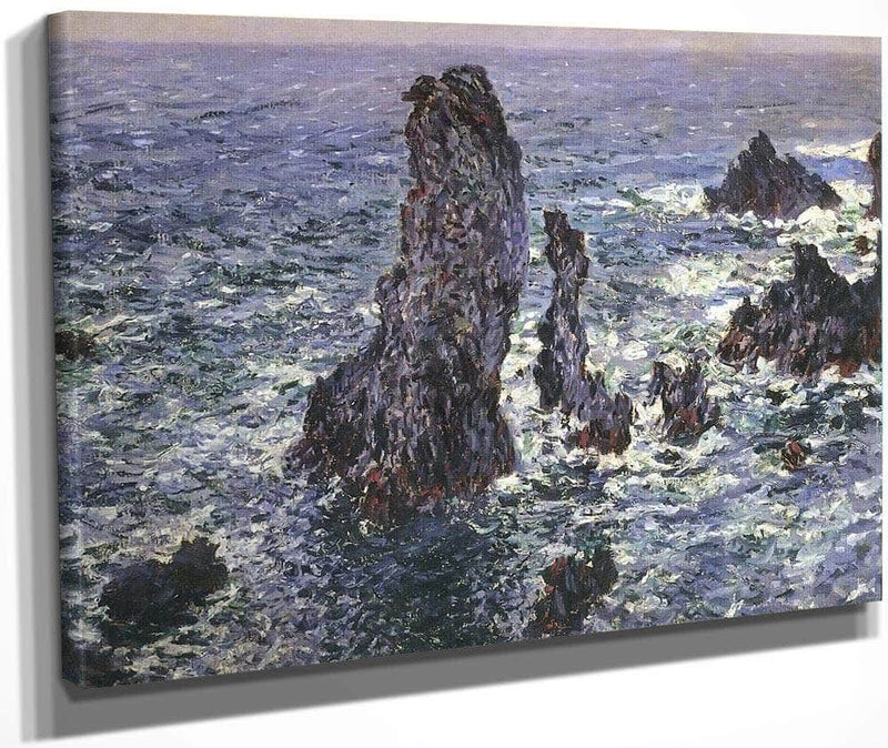 Pyramids At Belle Ile  By Claude Monet Fine Art Print