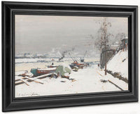 Quai De Bercy Sous La Neige By Eugene Galien Laloue Fine Art Print