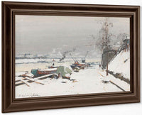 Quai De Bercy Sous La Neige By Eugene Galien Laloue Fine Art Print