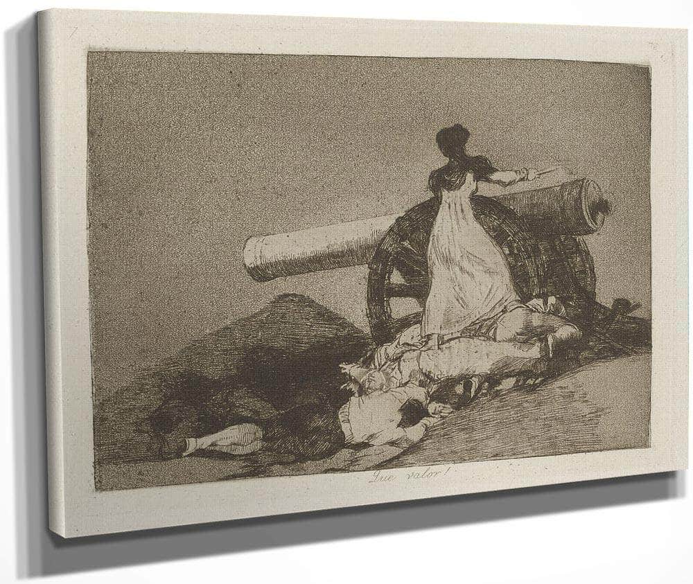 Que Valor! (What Courage!) Plate 7 From Los Desastres De La Guerra (The Disasters Of War) By Francisco De Goya Fine Art Print
