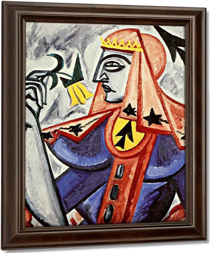 Queen Of Spades 1915 By Olga Rozanova Print, Canvas Art, Framed