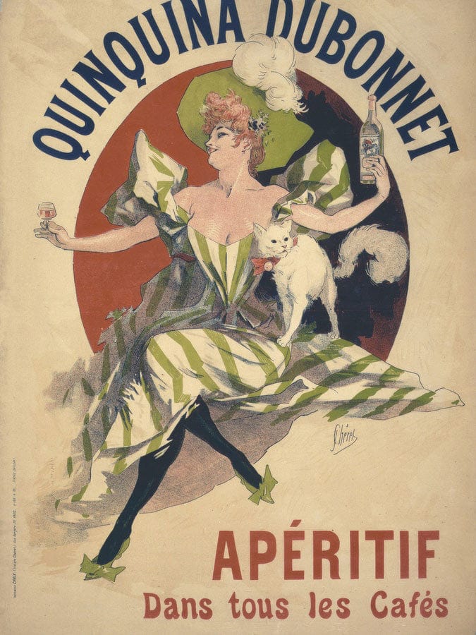 Quinquina Dubonnet Poster By Jules Cheret Fine Art Print