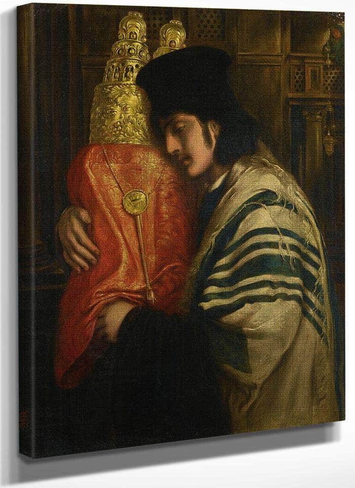Rabbi Carrying The Law 1871 By Simeon Solomon Fine Art Print