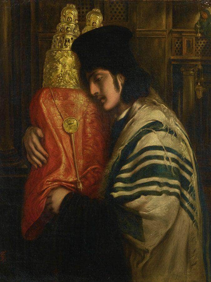 Rabbi Carrying The Law 1871 By Simeon Solomon Fine Art Print