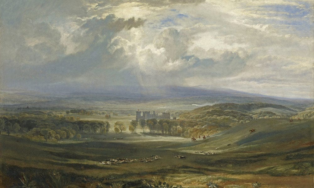 Raby Castle The Seat Of The Earl Of Darlington 1817 By Joseph Mallord William Turner Fine Art Print