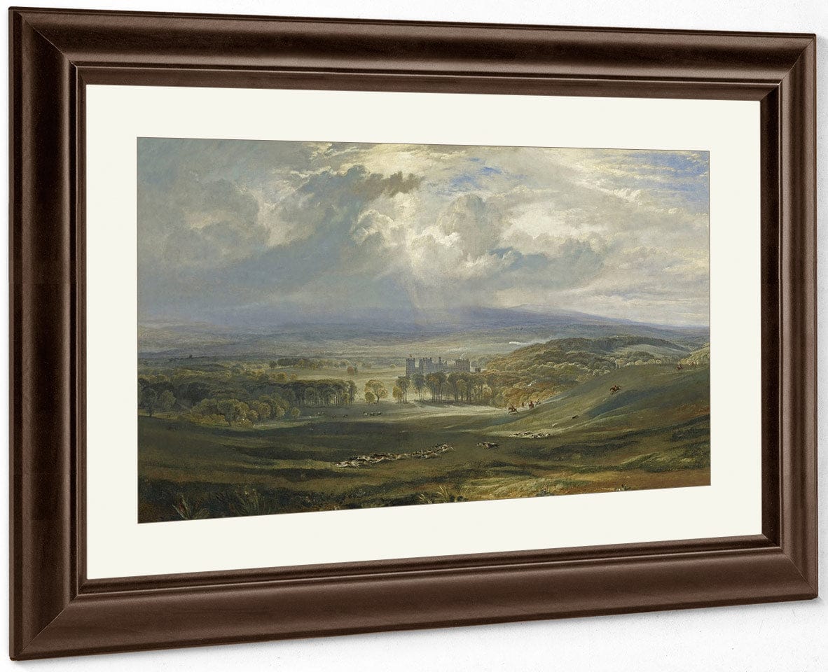 Raby Castle The Seat Of The Earl Of Darlington 1817 By Joseph Mallord William Turner Fine Art Print