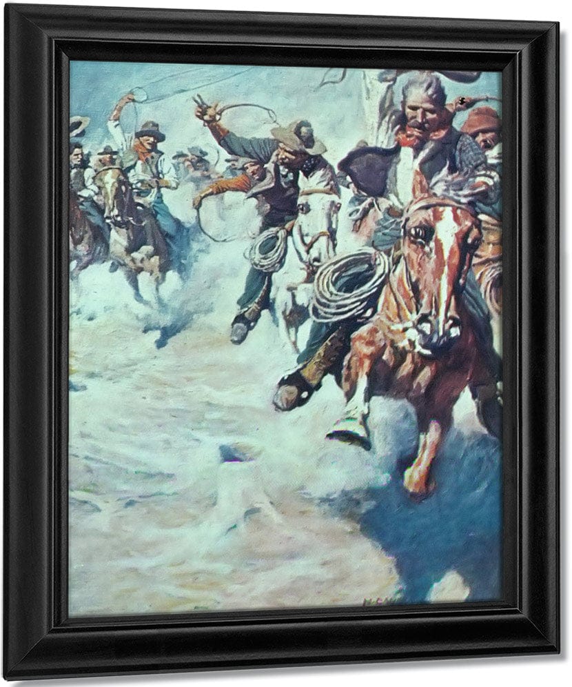 Racing For Dinner By NC Wyeth Fine Art Print