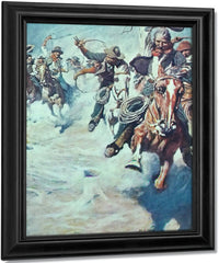 Racing For Dinner By NC Wyeth Fine Art Print