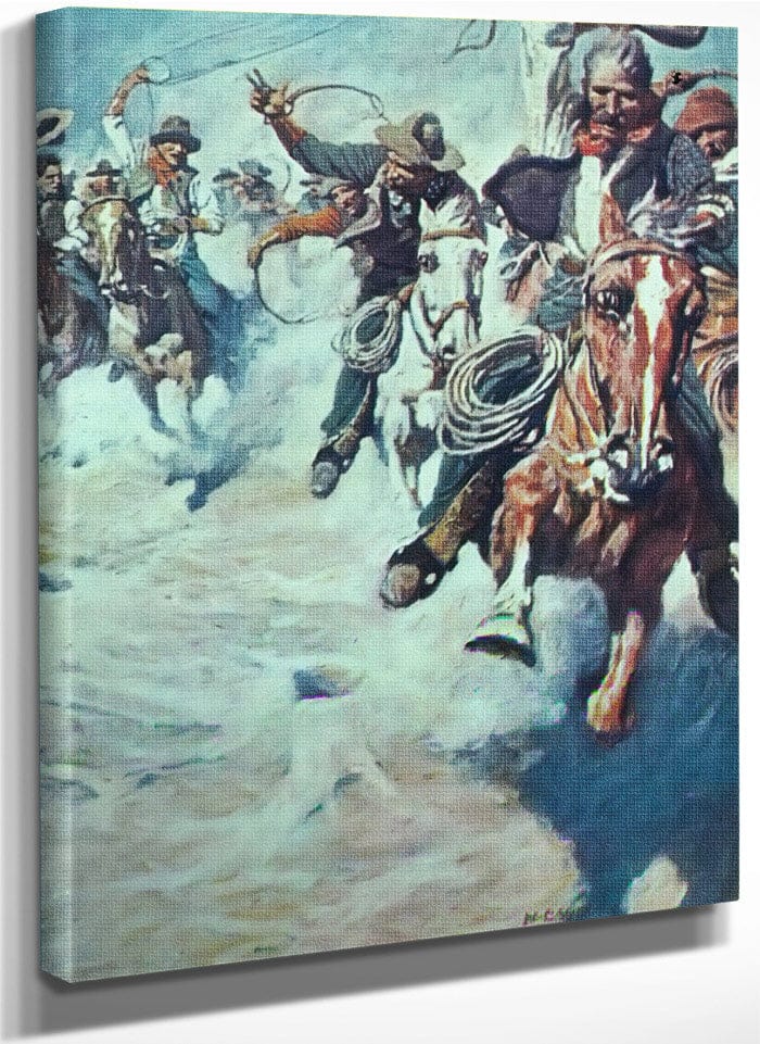 Racing For Dinner By NC Wyeth Fine Art Print