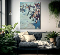 Racing For Dinner By NC Wyeth Fine Art Print