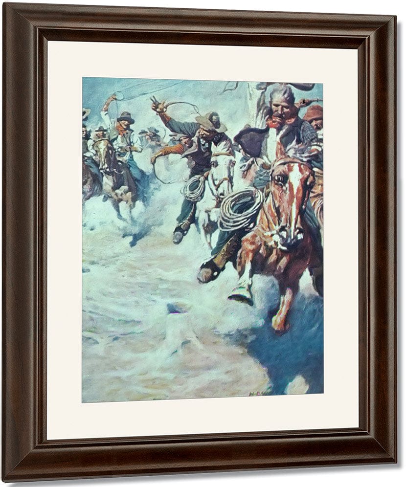 Racing For Dinner By NC Wyeth Fine Art Print