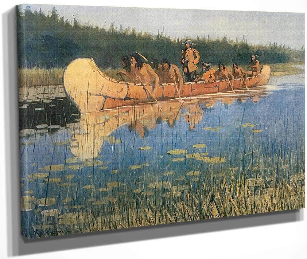 Radisson And Groseilliers Aka Exploring The Lakes By Frederic Remington Fine Art Print