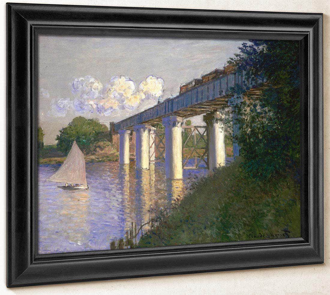 Railroad Bridge Argenteuil By Monet Claude Fine Art Print
