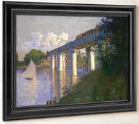 Railroad Bridge Argenteuil By Monet Claude Fine Art Print