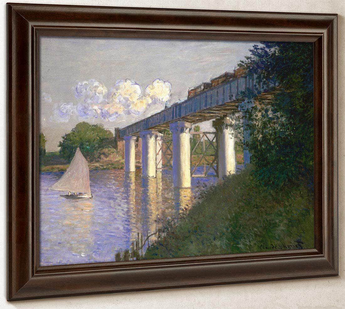 Railroad Bridge Argenteuil By Monet Claude Fine Art Print
