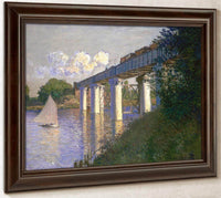 Railroad Bridge Argenteuil By Monet Claude Fine Art Print