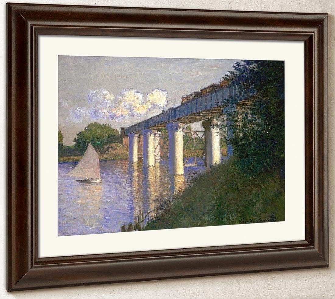 Railroad Bridge Argenteuil By Monet Claude Fine Art Print