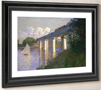 Railroad Bridge Argenteuil By Monet Claude Fine Art Print