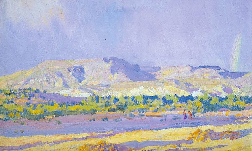 Rain On Talkali Mesa By Maynard Dixon Fine Art Print