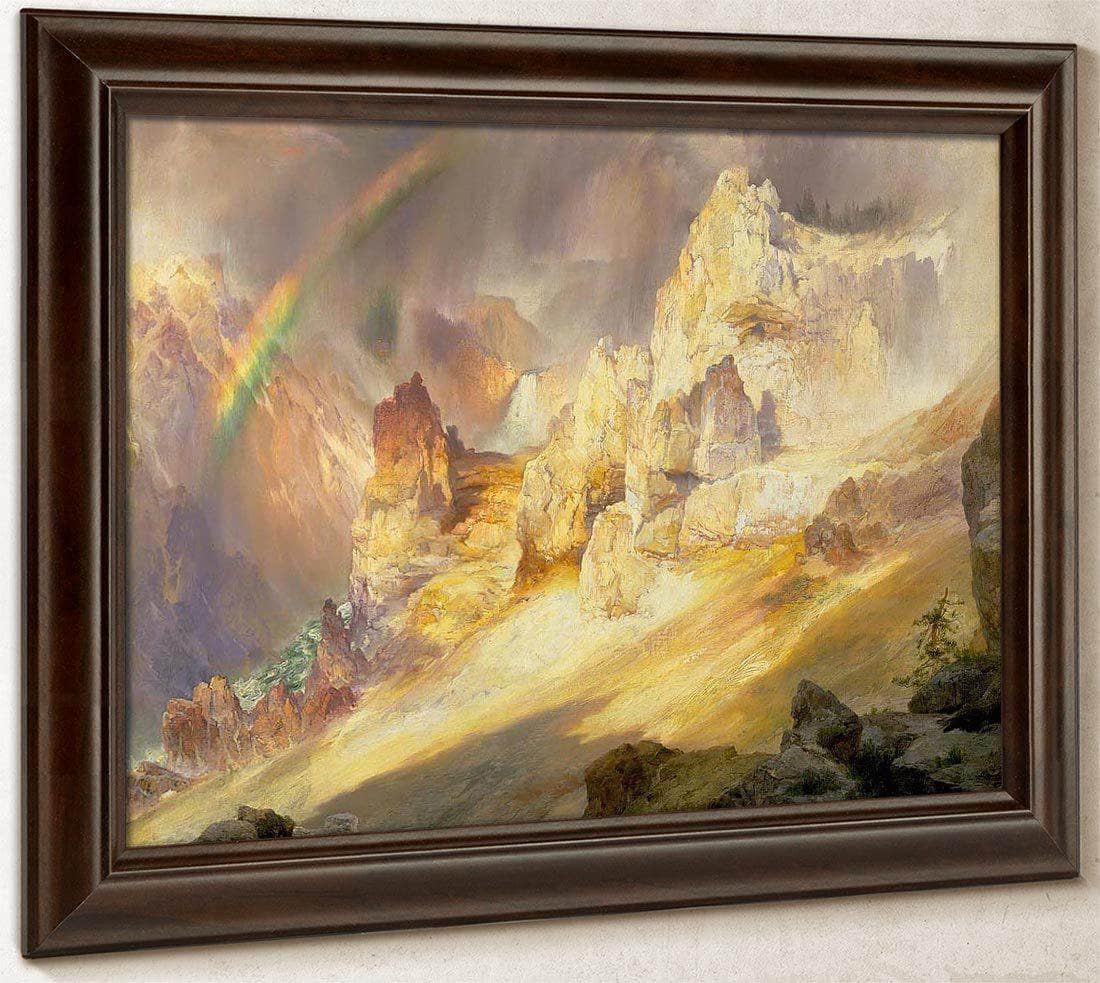 Rainbow Over The Grand Canyon Of The Yellowstone By Thomas Moran Fine Art Print
