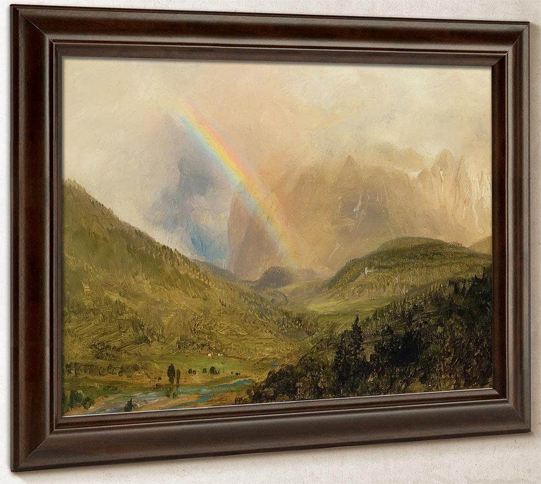 Rainbox Near Berchtesgaden Germany By Frederic Edwin Church Fine Art Print