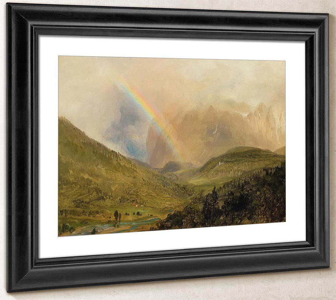 Rainbox Near Berchtesgaden Germany By Frederic Edwin Church Fine Art Print