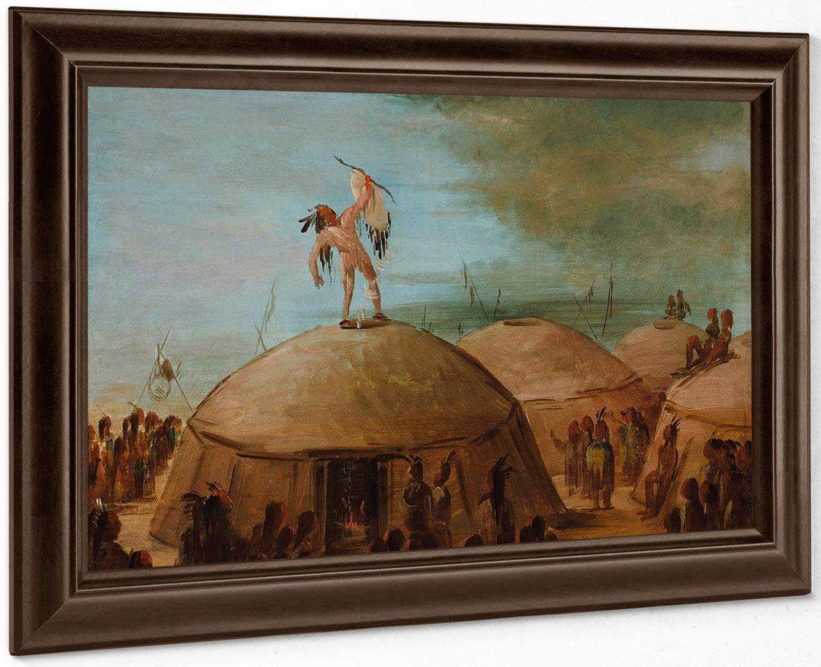 Rainmaking Among The Mandan By George Catlin Fine Art Print