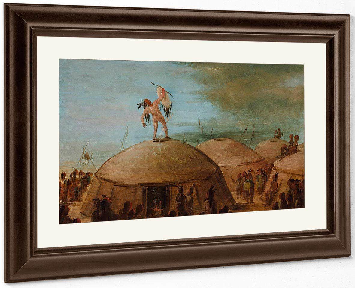 Rainmaking Among The Mandan By George Catlin Fine Art Print