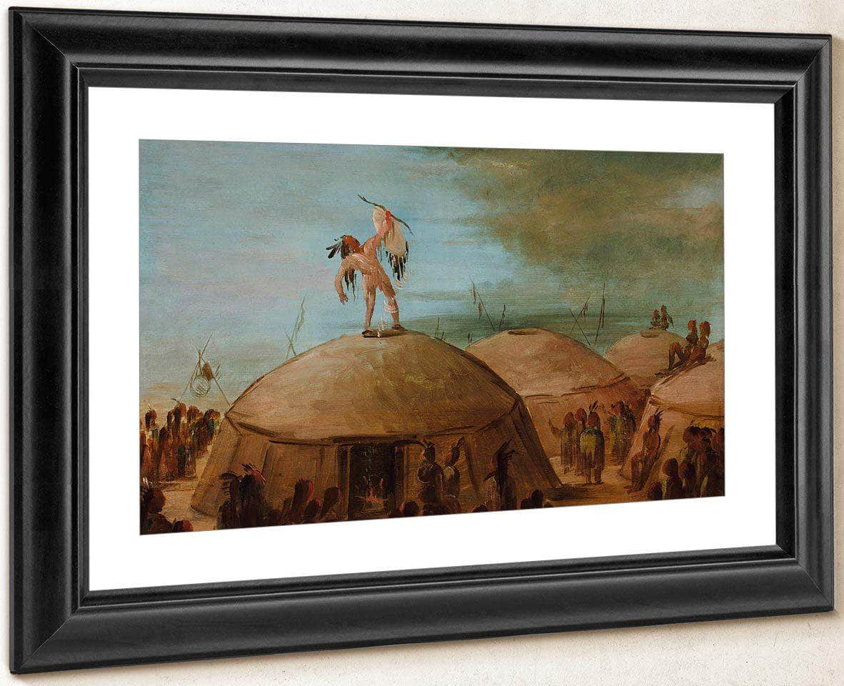 Rainmaking Among The Mandan By George Catlin Fine Art Print