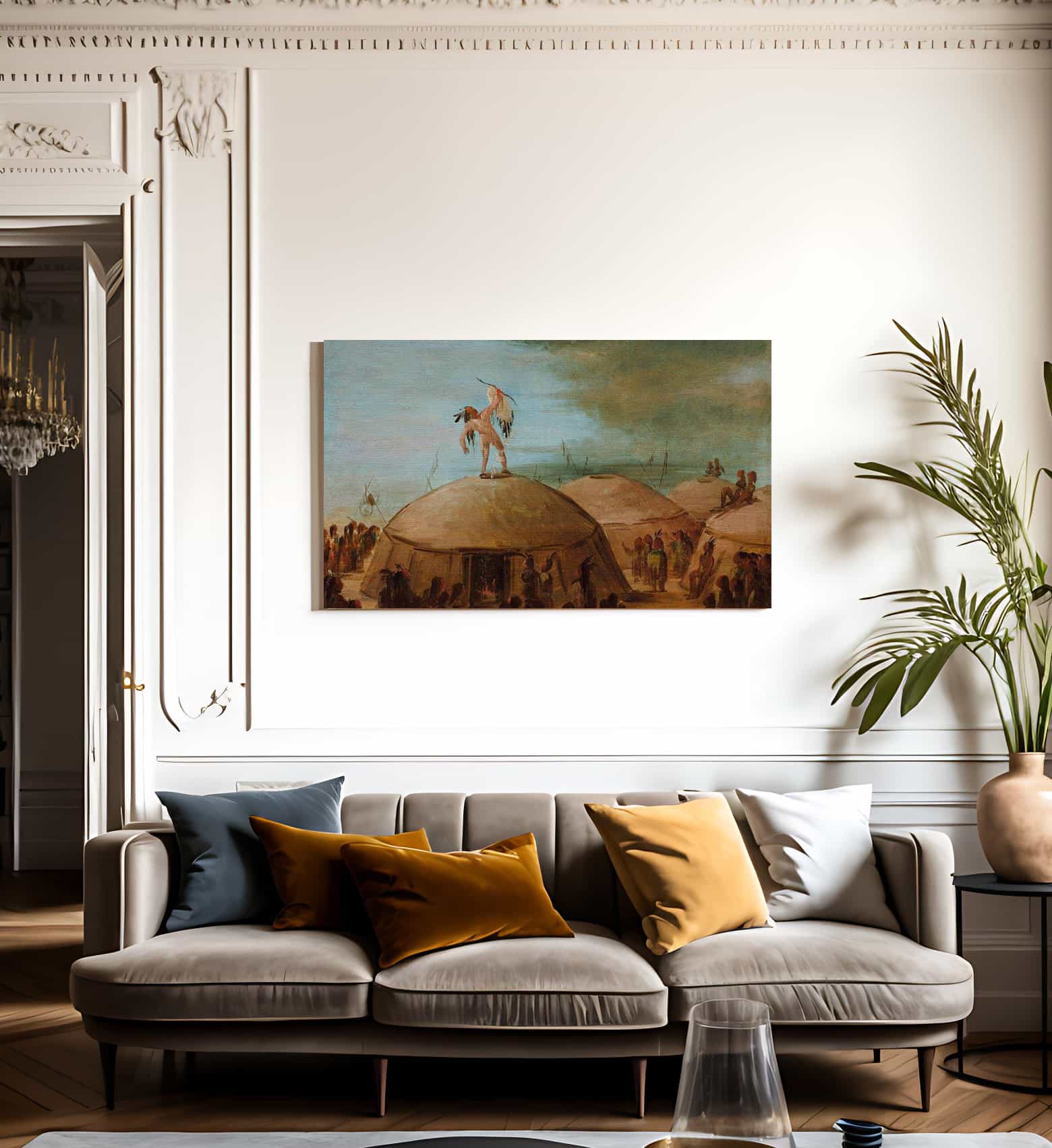 Rainmaking Among The Mandan By George Catlin Fine Art Print