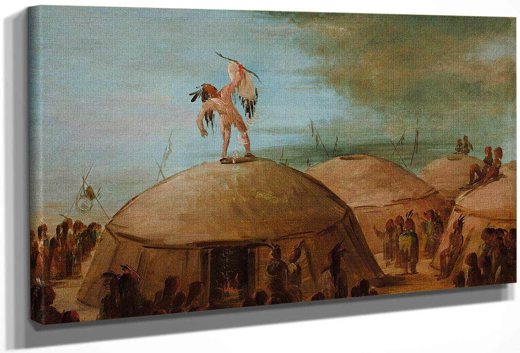Rainmaking Among The Mandan By George Catlin Fine Art Print