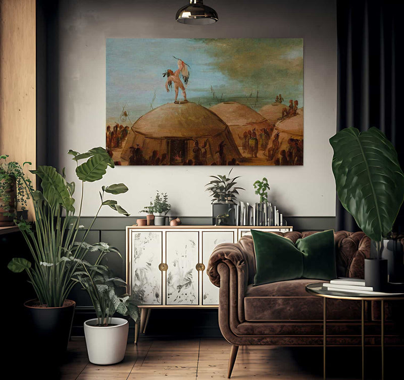 Rainmaking Among The Mandan By George Catlin Fine Art Print