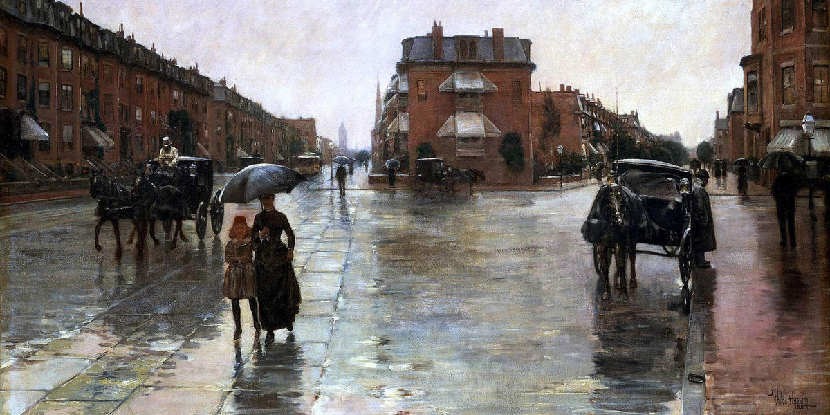 Rainy Day, Boston Painting Frederick Childe Hassam Canvas Art Fine Art Print