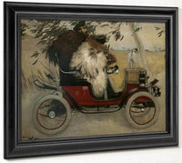 Ramon Casas I Pere Romeu En Un Automobil. Barcelona By Ramon Casas Fine Art Print