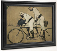 Ramon Casas I Pere Romeu En Un Tandem. Barcelona By Ramon Casas Fine Art Print
