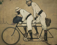 Ramon Casas I Pere Romeu En Un Tandem. Barcelona By Ramon Casas Fine Art Print