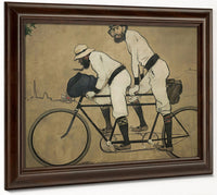 Ramon Casas I Pere Romeu En Un Tandem. Barcelona By Ramon Casas Fine Art Print