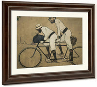 Ramon Casas I Pere Romeu En Un Tandem. Barcelona By Ramon Casas Fine Art Print