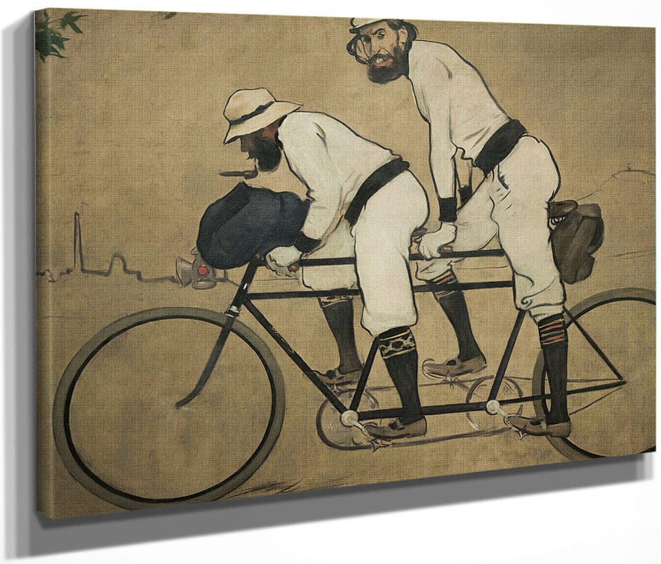 Ramon Casas I Pere Romeu En Un Tandem. Barcelona By Ramon Casas Fine Art Print
