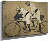 Ramon Casas I Pere Romeu En Un Tandem. Barcelona By Ramon Casas Fine Art Print