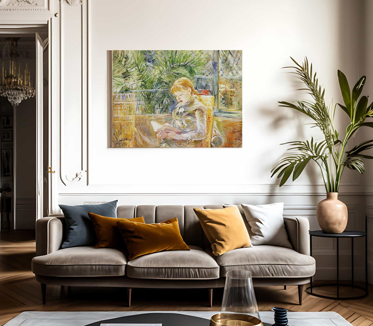 Reading 1888 Oil On Canvas Museum Of Fine Arts Saint Petersburg By Berthe Morisot Fine Art Print