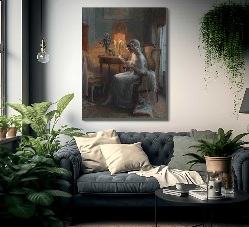 Reading A Letter By Enjolras Delphin Fine Art Print