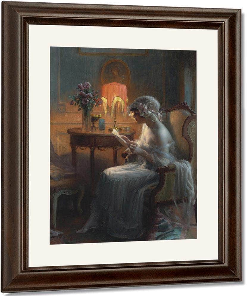 Reading A Letter By Enjolras Delphin Fine Art Print