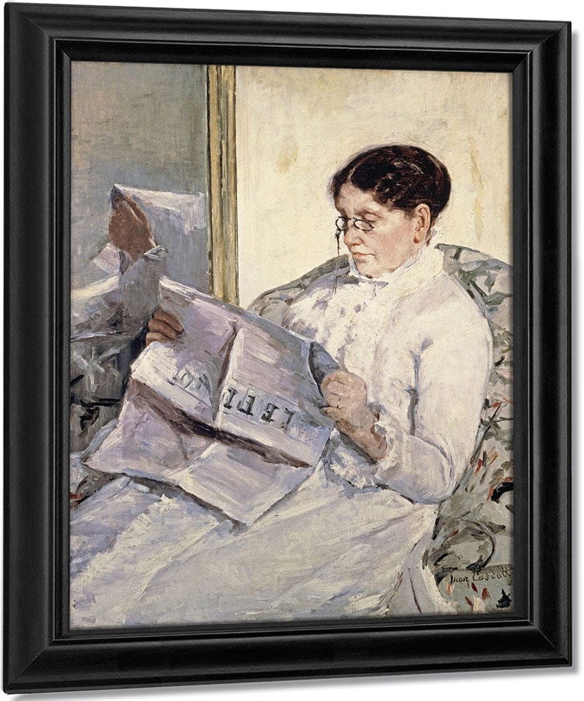 Reading 'Le Figaro' By Mary Cassatt Fine Art Print